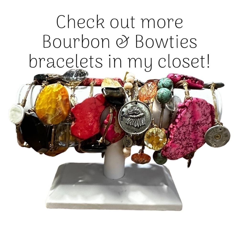 Bourbon & Boweties 3 Red Footballs Bangle Size Large - Picture 5 of 5